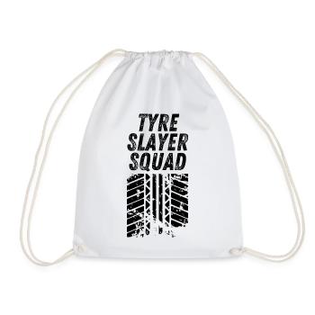 Tyre Slayer Squad - Drawstring Bag - white - Front