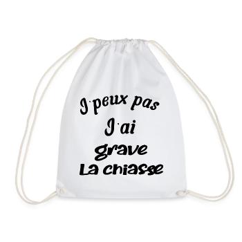 j'peux pas, j'ai grave la chiasse - Sac de sport léger - blanc - Devant