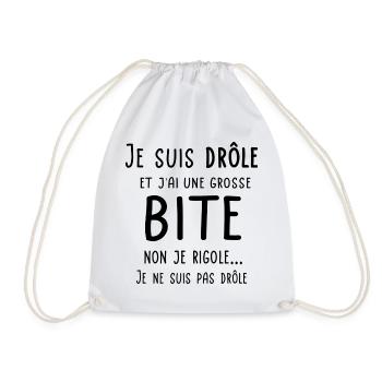 Je suis drôle et j'ai une grosse bite - Sac de sport léger - blanc - Devant