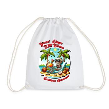Summer good days - Drawstring Bag - white - Front