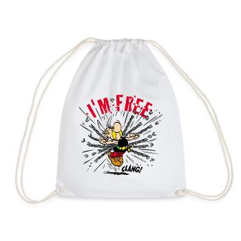 Asterix & Obelix - Asterix 'I'm Free' - Turnbeutel - Weiß - Vorne