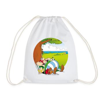 Asterix & Obelix Machen Siesta Mit Idefix - Turnbeutel - Weiß - Vorne