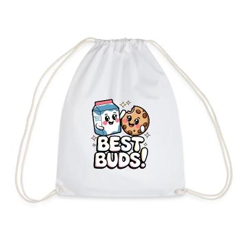 Best Buds! - Drawstring Bag - white - Front