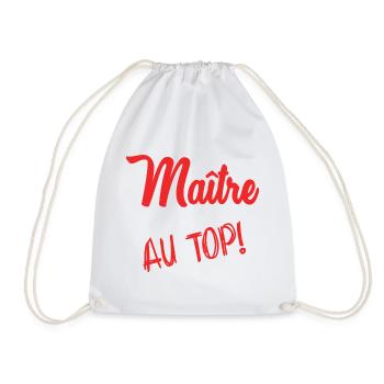 MASTER. MASTER. THANK YOU. THANK YOU MASTER - Drawstring Bag - white - Front