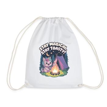 Stay Magical, Stay Toasty! - Drawstring Bag - white - Front
