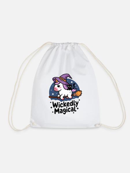 Wickedly Magical - Drawstring Bag - white