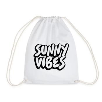 SUNNY VIBES - Drawstring Bag - white - Front