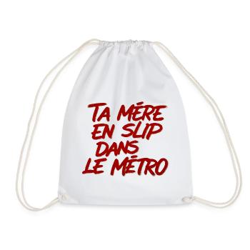 Provocation Métro: Mère en Slip - Sac de sport léger - blanc - Devant