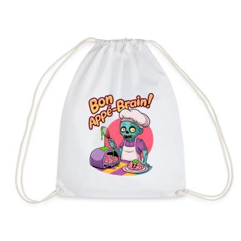 Bon Appé-brain! - Drawstring Bag - white - Front