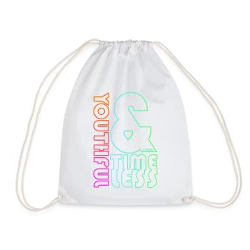 Youthful & Timeless - Drawstring Bag - white - Front