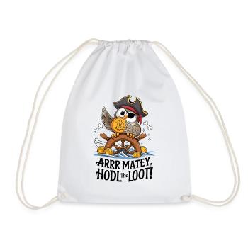 Hodl The Loot! - Drawstring Bag - white - Front