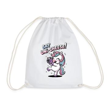 Say Uni-Cheese! - Drawstring Bag - white - Front