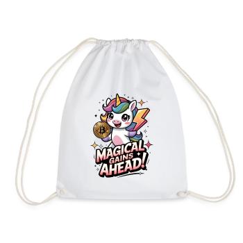 Magical Gains Ahead! - Drawstring Bag - white - Front