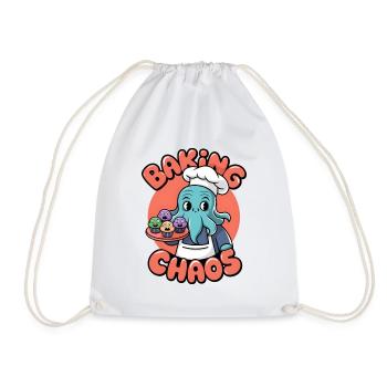 Baking Chaos - Drawstring Bag - white - Front