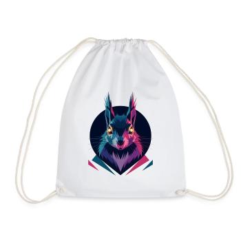 Écureuil low-poly - Sac de sport léger - blanc - Devant