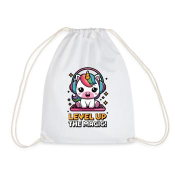 Level Up The Magic! - Drawstring Bag - white - Front