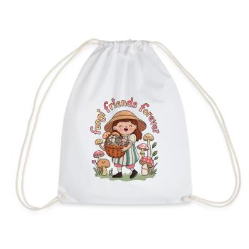 Fungi Friends Forever - Drawstring Bag - white - Front