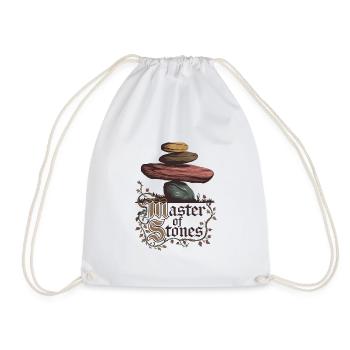 Master Of Stones - Drawstring Bag - white - Front