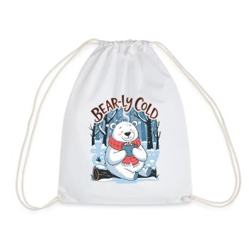 Bear-ly Cold - Drawstring Bag - white - Front