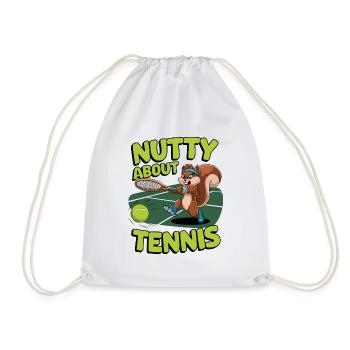 Nutty About Tennis - Drawstring Bag - white - Front