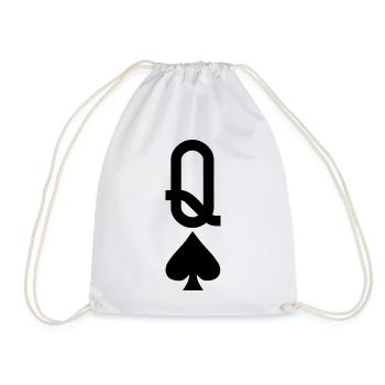 Carte à jouer au poker - Spades Lady - Sac de sport léger - blanc - Devant