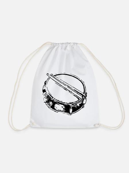 Snare - Drum - Percussion - Music - Drawstring Bag - white