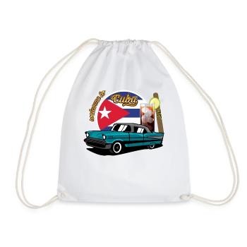Kuba Zigarre Auto Rum Libre Havanna Souvenir retro - Turnbeutel - Weiß - Vorne