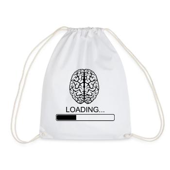 Brain Sayings Funny Funny Breakfast Joke - Drawstring Bag - white - Front