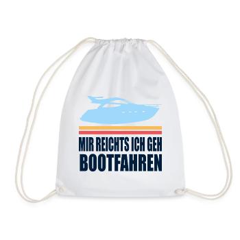 Boot Kapitän Lustige Sprüche Motorboot - Turnbeutel - Weiß - Vorne