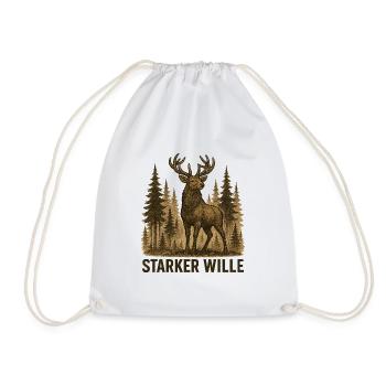 Strong will - Drawstring Bag - white - Front