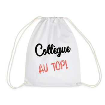 COLLEAGUE. START. EMPLOYMENT. HUMOR. MANAGER. CHIEF - Drawstring Bag - white - Front
