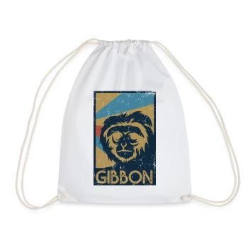 Flinker Gibbon Dschungelbewohner - Turnbeutel - Weiß - Vorne