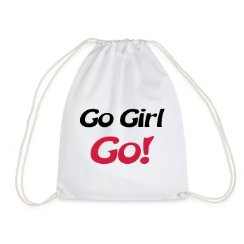 go girl go - Turnbeutel - Weiß - Vorne