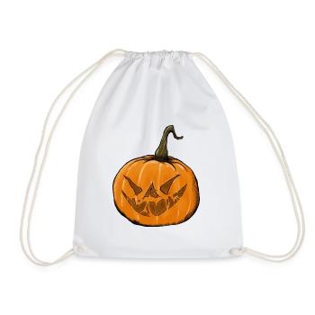 Halloween Horror Kürbis - Turnbeutel - Weiß - Vorne