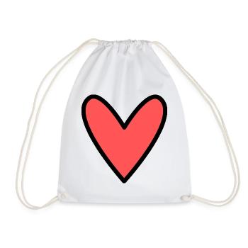 HEART. MOM. MOTHER'S DAY. HEART. FEAST - Drawstring Bag - white - Front