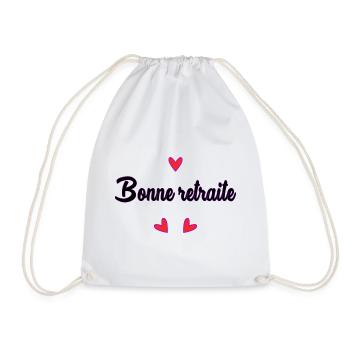 RETIREMENT. RETIREMENT. RETIRED. RETIREMENT - Drawstring Bag - white - Front