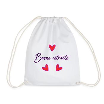 RETIREMENT. RETIREMENT. RETIRED. RETIREMENT - Drawstring Bag - white - Front