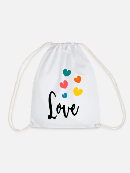 ICH HABE GERADE GEHEIRATET. Junggesellinnenabschied. HEILIGER VALENTINSTAG. PAAR. HERZ - Turnbeutel - Weiß