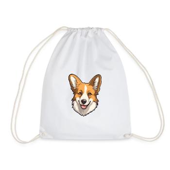Norwegischer Lundehund Hunderasse Cartoon Kawaii Illus - Turnbeutel - Weiß - Vorne
