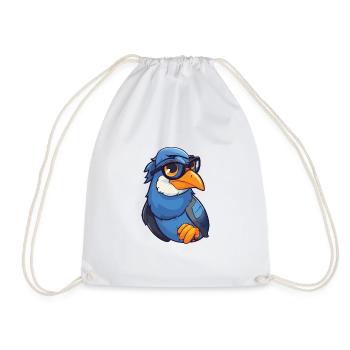 Jay trägt Brille Cartoon Kawaii Illustration - Turnbeutel - Weiß - Vorne