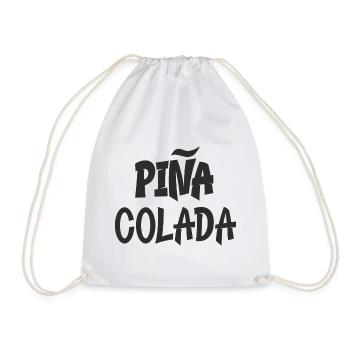 Pina Colada Schriftzug Mittelamerika Südamerika - Turnbeutel - Weiß - Vorne