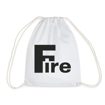 Fire voll - Turnbeutel - Weiß - Vorne