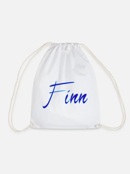 Name Finn - Turnbeutel - Weiß