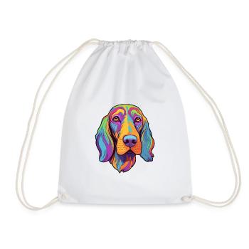 Poitevin Hund Rasse Cartoon Kawaii Illustrati - Turnbeutel - Weiß - Vorne