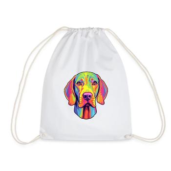 Plott Hund Hund Rasse Cartoon Kawaii Illustration - Turnbeutel - Weiß - Vorne
