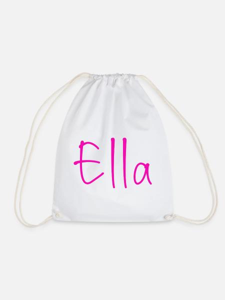 Ella Neon-Schriftzug - Turnbeutel - Weiß