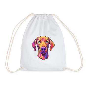 Rhodesian Ridgeback Hunderasse Cartoon Kawaii Illus - Turnbeutel - Weiß - Vorne