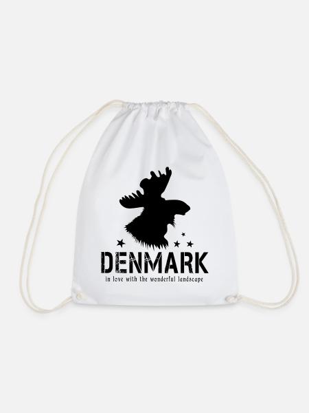 Dänemark Danmark Elch - Turnbeutel - Weiß