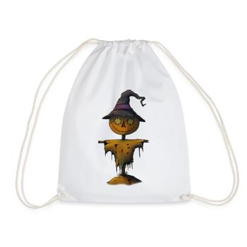 Kürbis Vogelscheuche Hexe - Turnbeutel - Weiß - Vorne