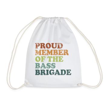 Proud Member of the Bass Brigade - retro dark - Turnbeutel - Weiß - Vorne